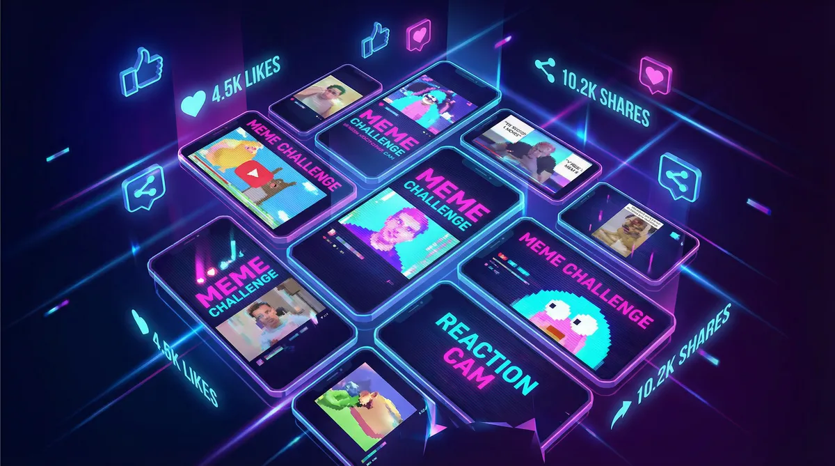 小视频 热梗挑战活动 - 用户二次创作展示